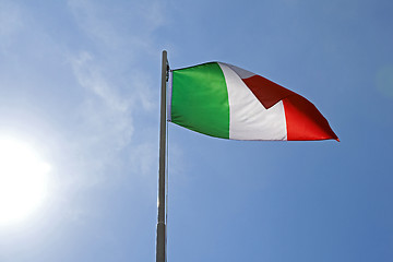 Image showing National flag of Italy on a flagpole