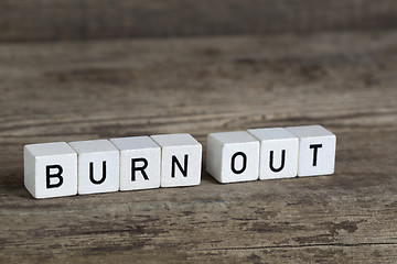 Image showing Burnout, written in cubes