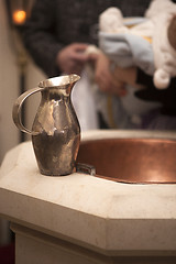 Image showing Baptismal font in church