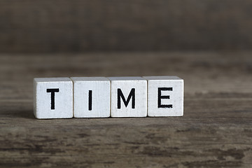 Image showing Time, written in cubes