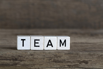 Image showing Team, written in cubes