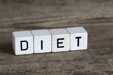 Image showing Diet, written in cubes