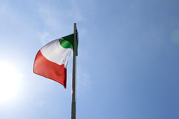 Image showing National flag of Italy on a flagpole