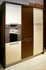 Image showing Oven in cabinet