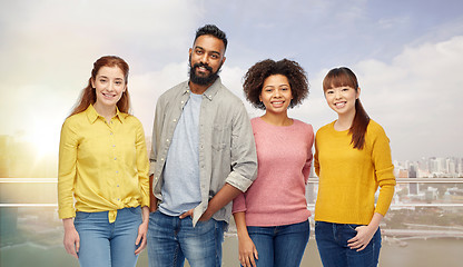 Image showing international group of happy smiling people