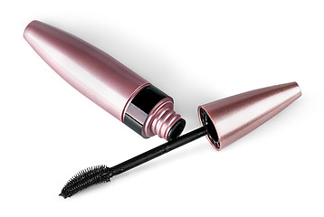 Image showing Mascara and brush lying beside