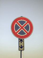 Image showing Vintage looking No parking sign