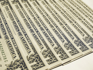 Image showing Vintage Dollar notes 1 Dollar