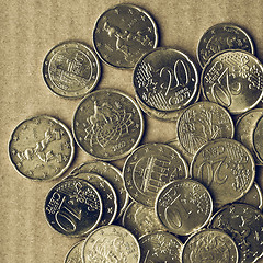 Image showing Vintage Euro coins