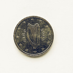 Image showing Vintage Irish 10 cent coin