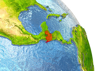 Image showing Guatemala on Earth in red