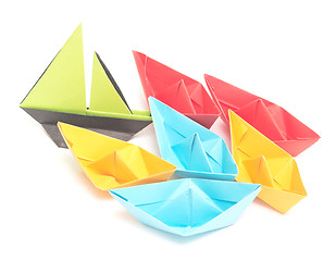 Image showing origami boats