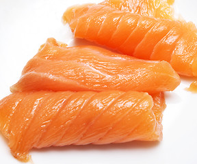Image showing sliced red fish
