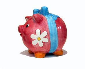 Image showing Piggy bank or money-box on a white studio background.