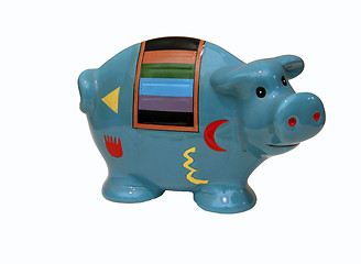 Image showing Piggy bank or money-box on a white studio background.