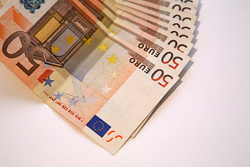 Image showing Euro money banknotes