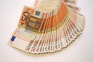 Image showing Euro money banknotes