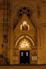 Image showing Entrance portal of the Zagreb cathedral