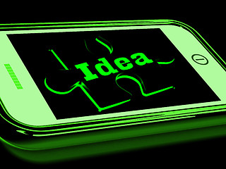 Image showing Idea On Smartphone Shows Creative Concepts