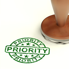 Image showing Priority Stamp Showing Rush And Urgent Services