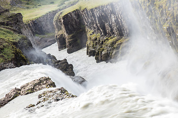 Image showing Gullfoss waterfall - Iceland - Detail