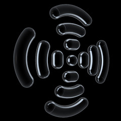 Image showing Radio Frequency Identification symbol. 3d illustration