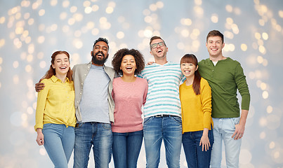 Image showing international group of happy smiling people