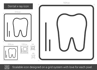 Image showing Dental x-ray line icon.