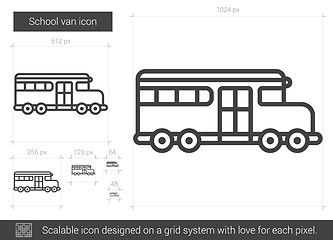 Image showing School van line icon.