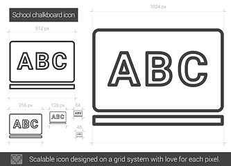 Image showing School chalkboard line icon.