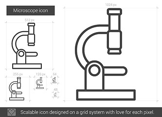 Image showing Microscope line icon.