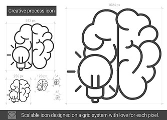 Image showing Creative process line icon.