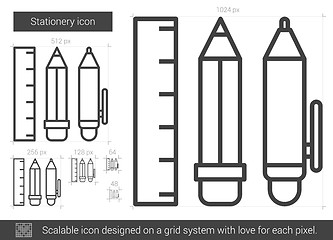 Image showing Stationery line icon.