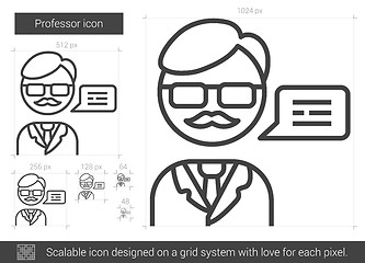 Image showing Professor line icon.