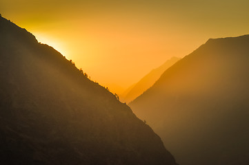 Image showing Sunrise in Nepal