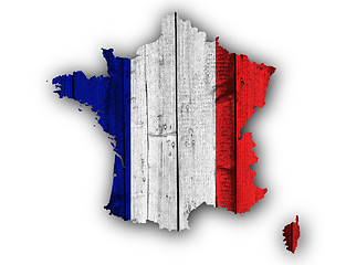 Image showing Textured map of France,