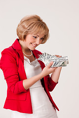 Image showing Woman And Money