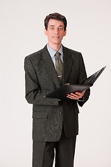 Image showing Young Emotional Man In A Business Suit
