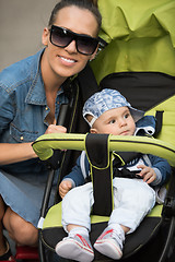 Image showing mother and baby in the park