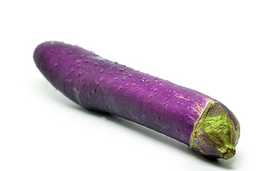 Image showing Purple eggplant with water drop