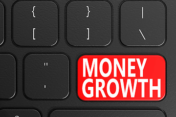 Image showing Money Growth on black keyboard