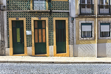 Image showing Street  in old town of Lisbon, Portugal