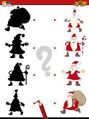 Image showing christmas shadow activity game