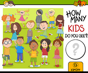 Image showing how many kids activity game