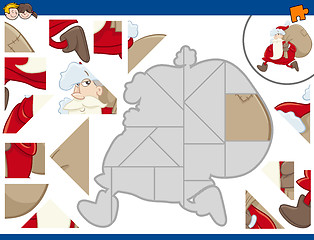 Image showing jigsaw puzzle with santa claus