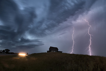 Image showing Storm Clouds Saskatchewan Lightning