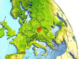 Image showing Slovakia on Earth in red