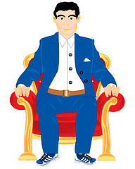 Image showing Man in easy chair