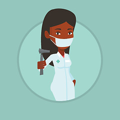 Image showing Ear nose throat doctor vector illustration.