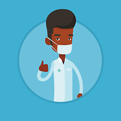 Image showing Doctor giving thumbs up vector illustration.